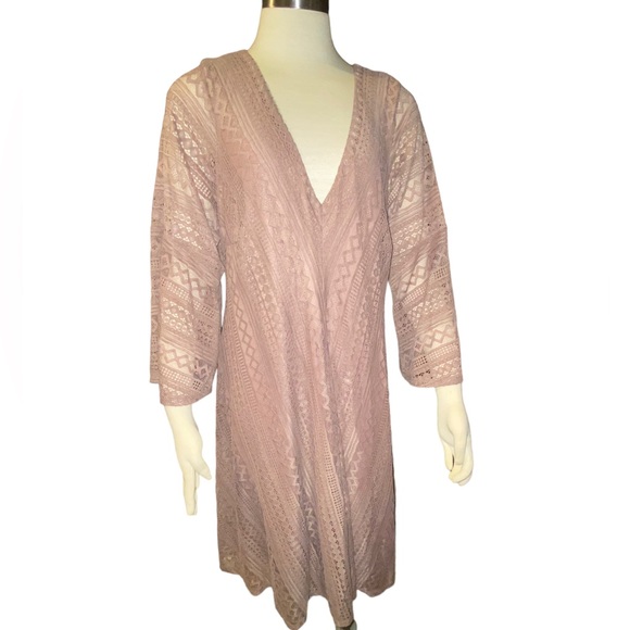 Torrid size 1 plus size mauve lace dress NWTS 14/16 - Picture 1 of 10